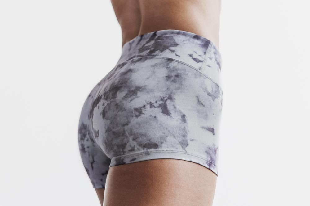 NOBULL Women's 2" Shorts - Cloud & Black Tie-Dye - Ireland (4605GHLDU)